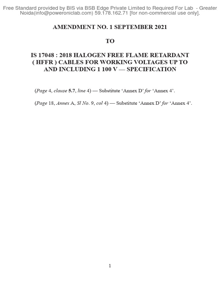 IS 17048 Amendment Summary 2021 | PDF | Materials Science | Building ...