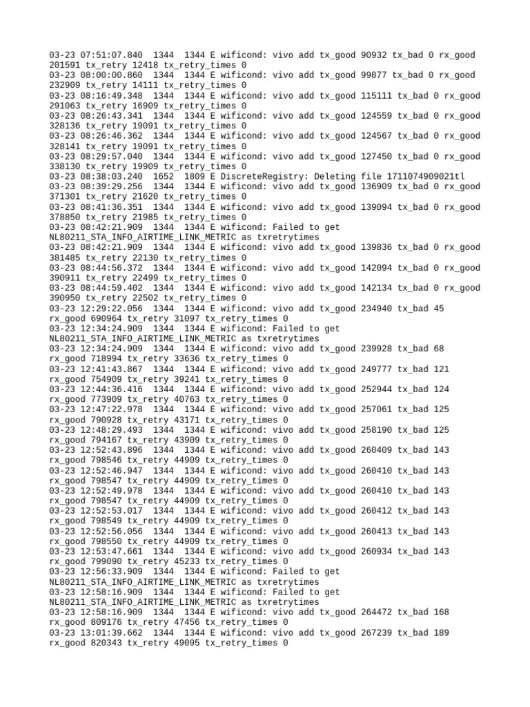Vivo WiFi Performance Log Analysis | PDF | Android (Operating System ...