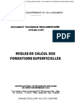 BC 2.33.1règle de Calcul Des Fondations Superficielles