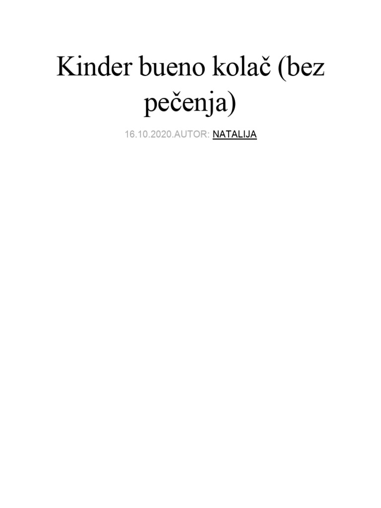 Kinder Bueno Benefits