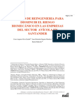 Proceso de Reingenieria para Disminuir El Riesgo Biomecánico en Las Empresas Del Sector Avícola en Santander