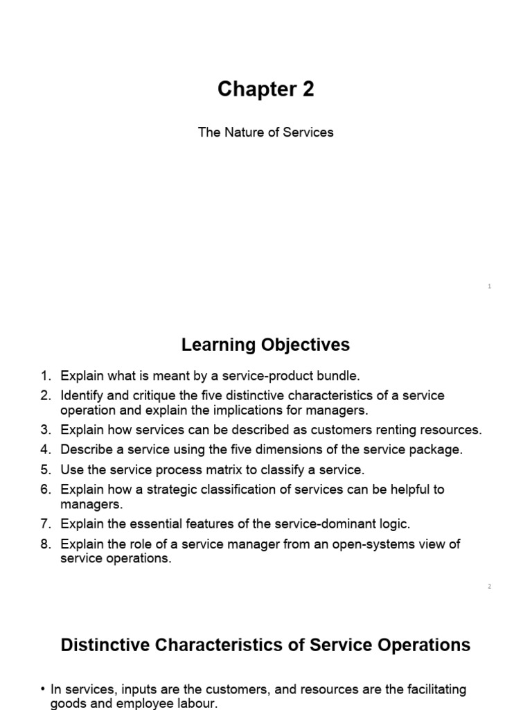 Service Management - Chapter 2 | PDF | Goods | Economies