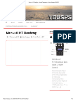 Menu Di HT Baofeng - Handy Transceiver - Indra Sanjaya YB0SPS