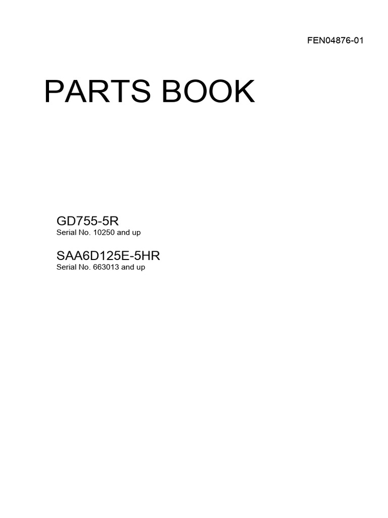 GD755-5R Parts Ordering Guide | PDF | Pump | Engine Technology