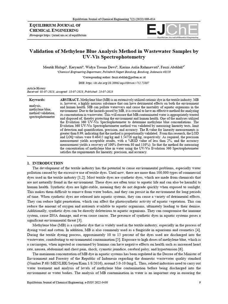 validation-of-methylene-blue-analysis-method-in-wa-pdf-detection
