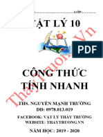 Cong Thuc Tinh Nhanh 2020-Vật Lý 10