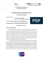 La Política Social en La Argentina Actual - CAAMAÑO