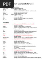 HTML Element Reference