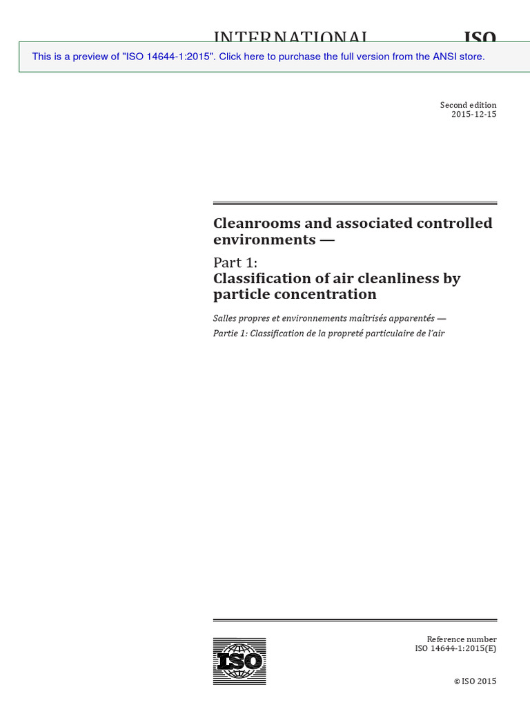 Preview - ISO+14644 1 2015 | PDF | International Organization For ...