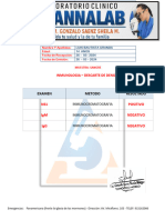 Examen Metodo Resultado: Inmunologia - Descarte de Dengue