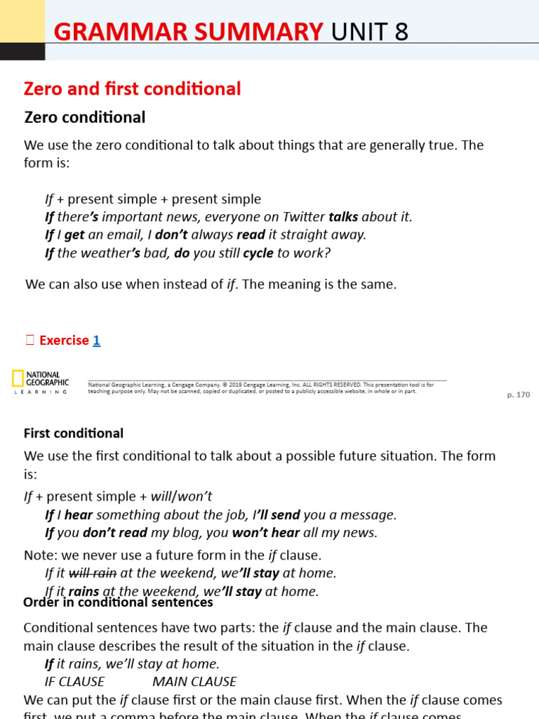 Conditional and Relative Clauses Summary | PDF | Subject (Grammar ...