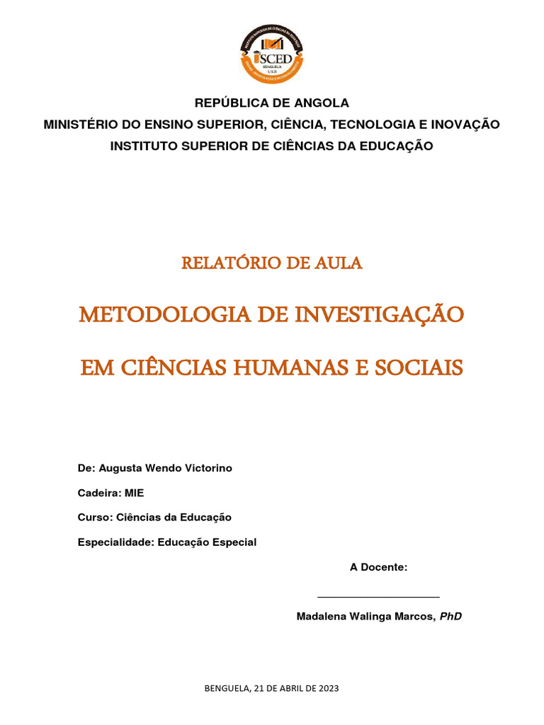 Metodologia de Investigação Científica | PDF | Método científico | Science