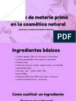 Compra de Ingredientes-Cosmetica Natural