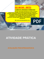 Resolução - (032 99194 - 8972) - Atividade Prática - Avaliação Psicopedagógica