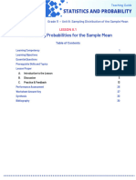 Calculating Probabilities For The Sample Mean