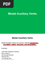 Modal Auxiliary Verbs