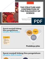 The Structure of Science and Contribution of The Philosophy of Science - New