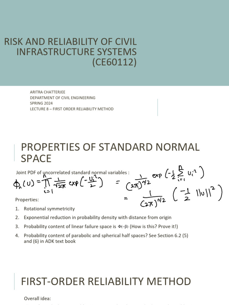 First Order Reliability Method in Civil Engineering | PDF | Probability ...
