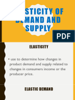 Elasticity of Demand and Supply