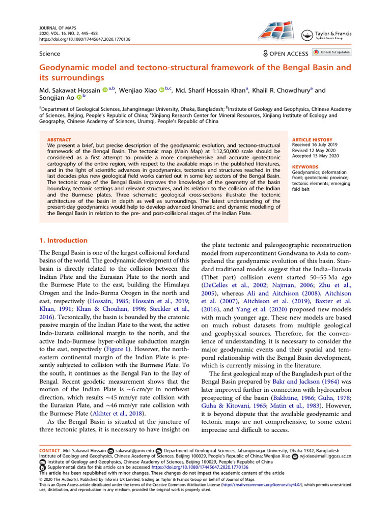 Bengal Basin Tectonic Insights | PDF | Plate Tectonics | Geology
