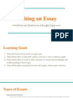 Writing An Essay - From An Outline To A Rough