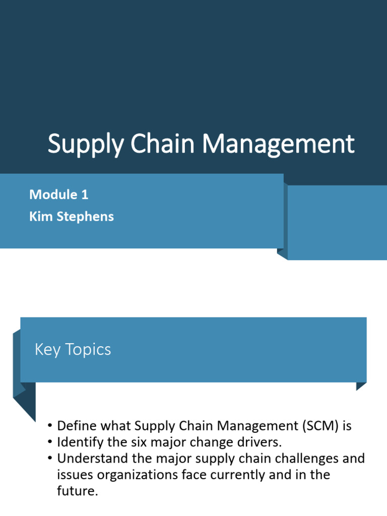 Intl 3003 module 1 supply chain pdf supply chain supply chain