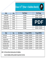 02 Test Schedule - 11th (Star + Safalta Batch) NJ - 247