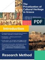 The Privatization of Cultural Heritage in Greece