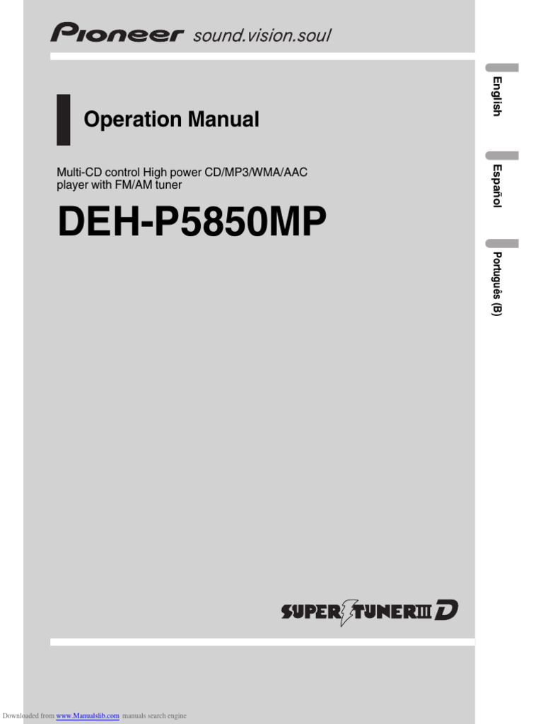 Comprehensive User Manual Guide | PDF | Compact Disc | Equalization (Audio)