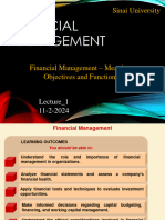Financial Management - Lecture - 1