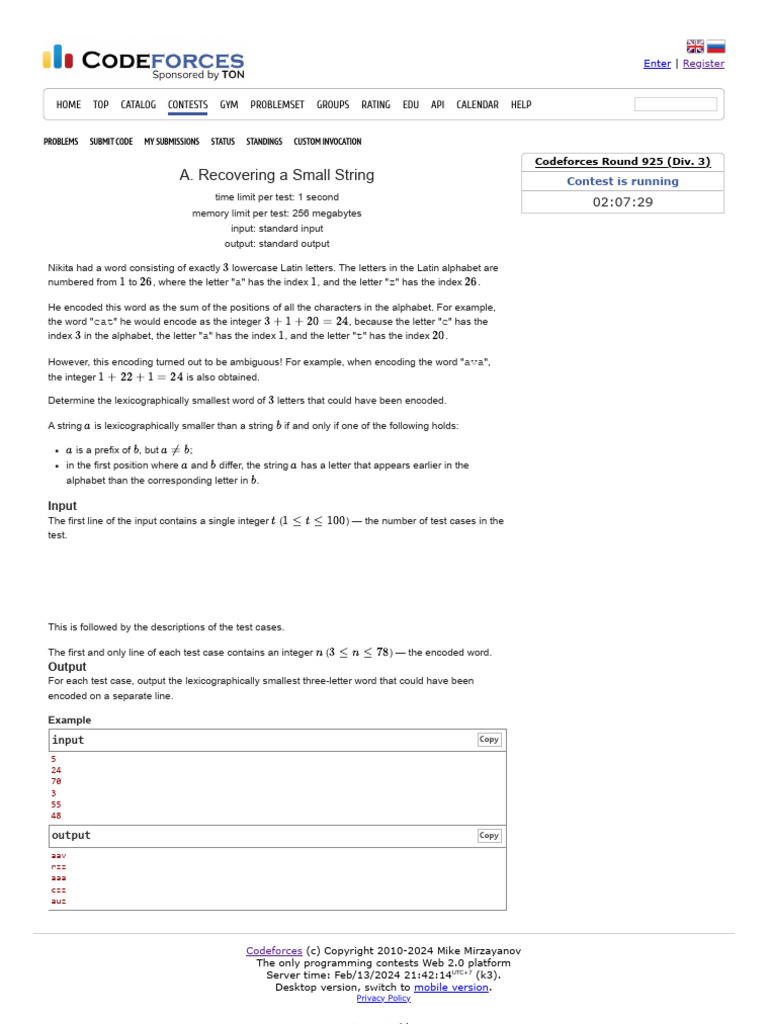 Creating String Cses Problemset