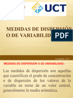 1 Medidas de Dispersión