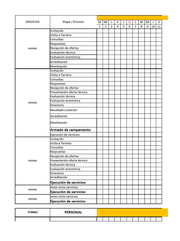 Formato carta gantt pdf