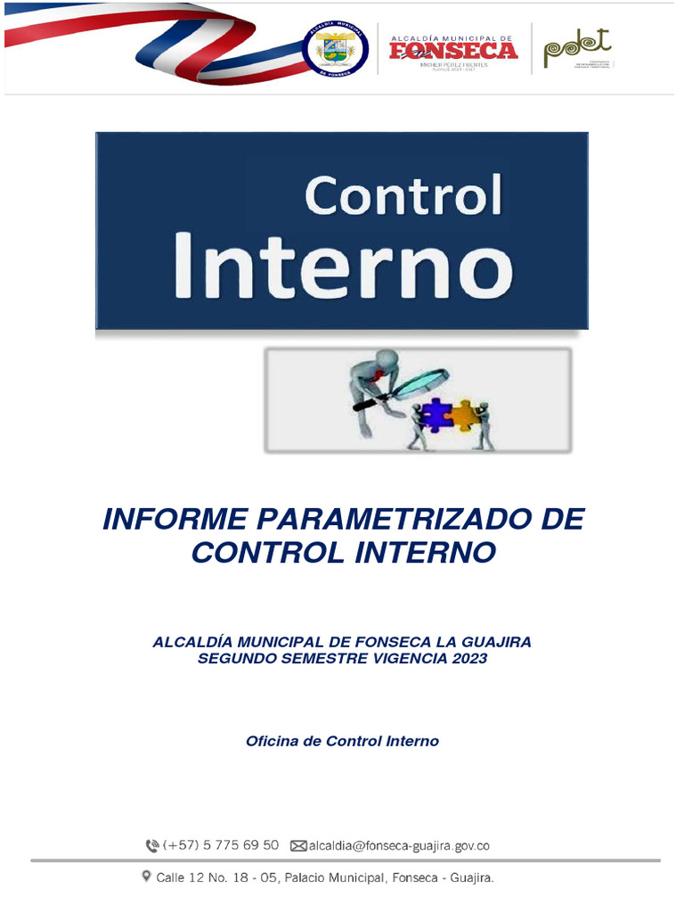 Informe Control Interno Fonseca 2023 | PDF | Planificación | Evaluación