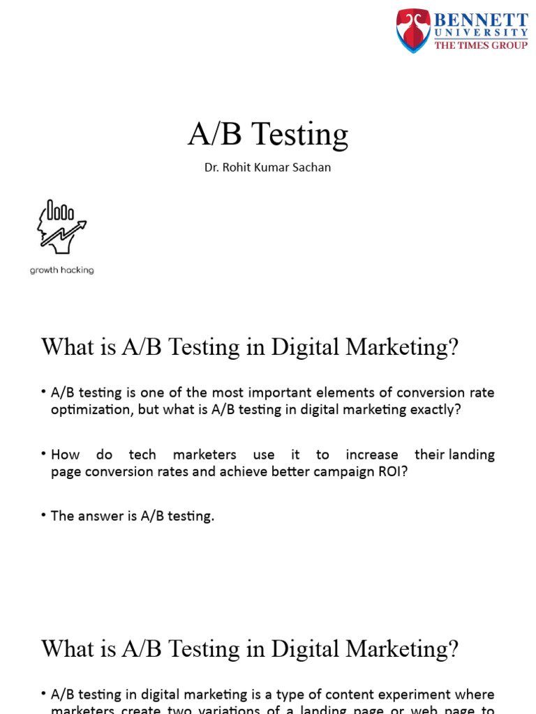 L4-AB Testing | PDF | Digital Marketing | Human Communication