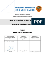 GUIA DE PRACTICAS DE TRACTORES AGRICOLAS 2023-II. Ing DR Oscar Saavedra Tafur