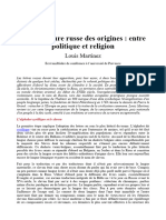 PDF La Litterature Russe Des Origines Entre Politique Et Religion