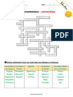 Fiche Élève CM1 CM2 Les Aventuriers CORRECTION