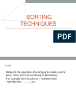 Chapter 3 Sorting Techniques