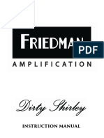 Friedman DIRTYSHIRLEY INSTRUCTIONMANUAL
