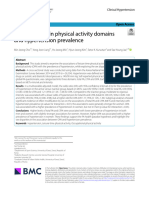 Sex Disparities in Physical Activity Domains and Hypertension Prevalence