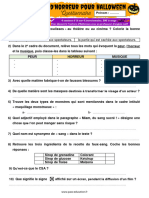 Un Film Dhorreur Pour Halloween Cm1 Cm2 Questionnaire 1