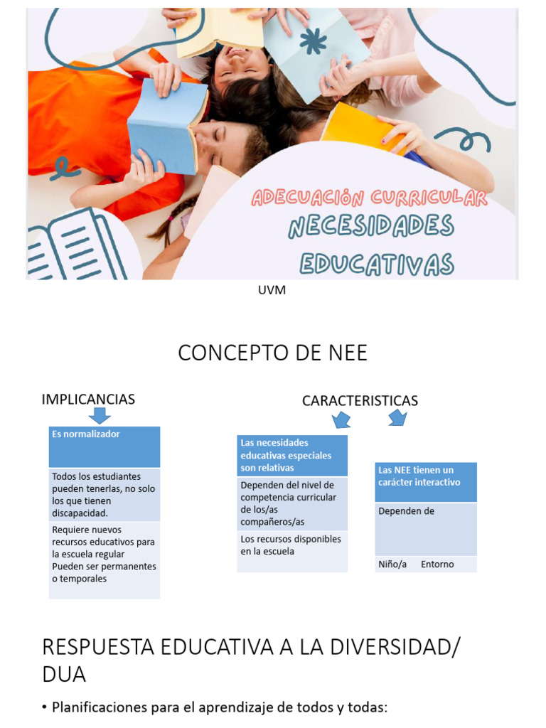 NEE y ADECUACIÓN CURRICULAR | PDF | Plan de estudios | Aprendizaje