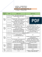 Jadwal Kuliah Blok Sistem Kardiorespirasi Blok 2.2