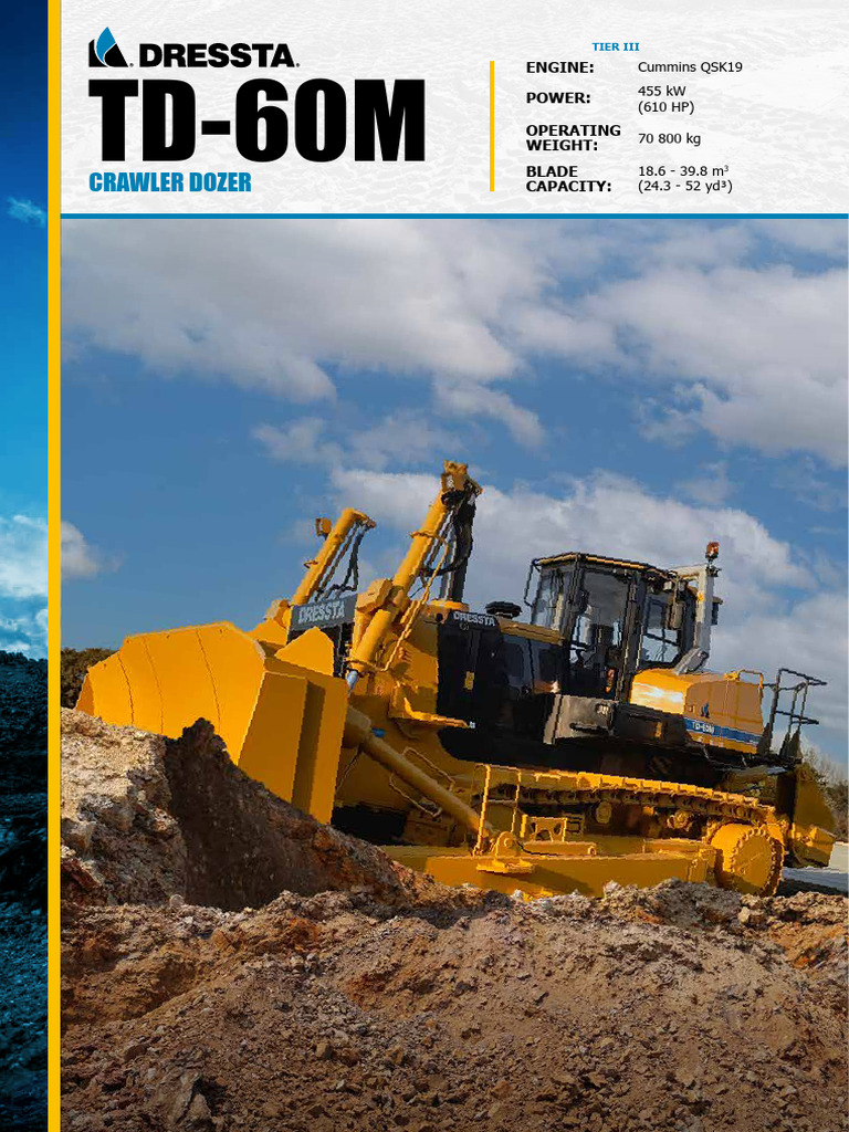 TD-60M Crawler Dozer Specifications | PDF | Horsepower | Motor Vehicle