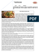 Texto 5 Menú Medieval de Primero, Pizza