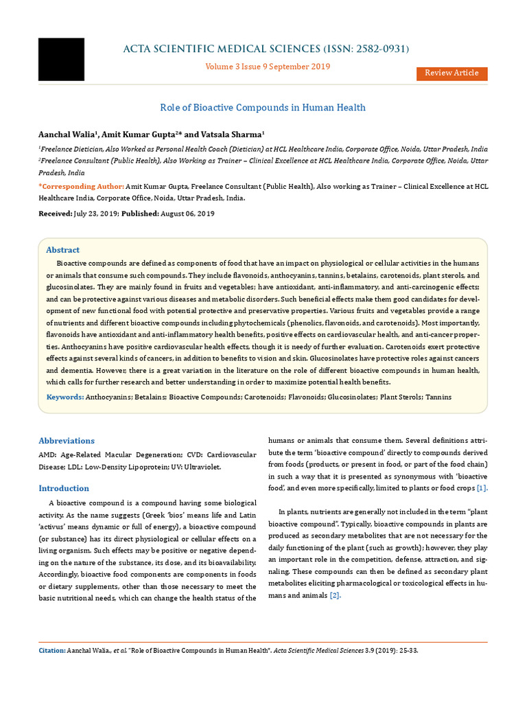 Bioactive Compounds & Health | PDF | Polyphenol | Flavonoid