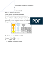 Le Plan de Concours Méthodes Quantitatives