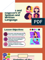 Module 6 - Varieties and Registers of Spoken and Written Language