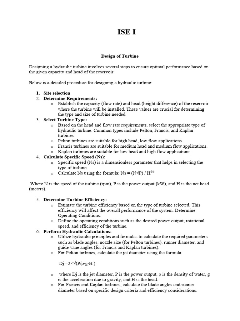 Hydraulic Turbine and Pump Design Guide | PDF | Turbine | Pump